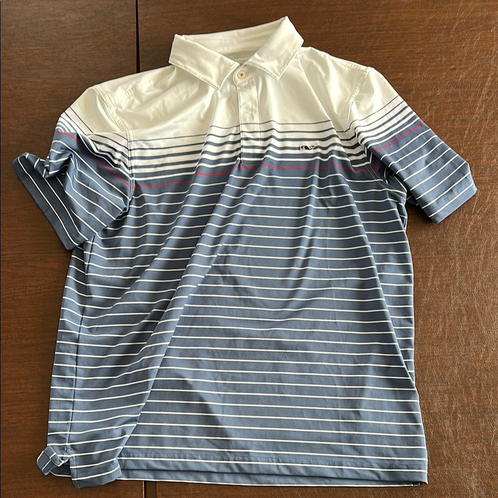 Vineyard Vines Golf Performance Polo Blue Gradient